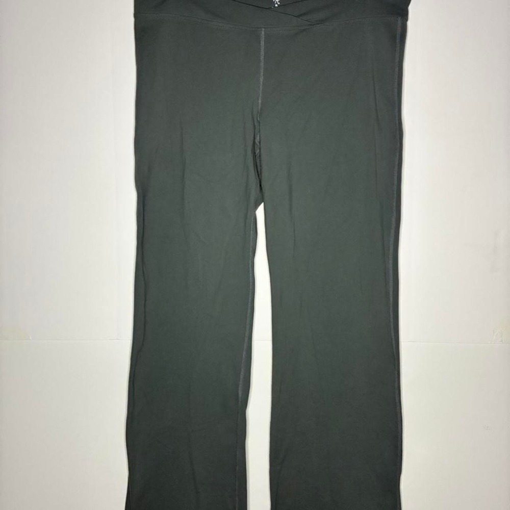 Y2K Green Fold Over Flare Leggings